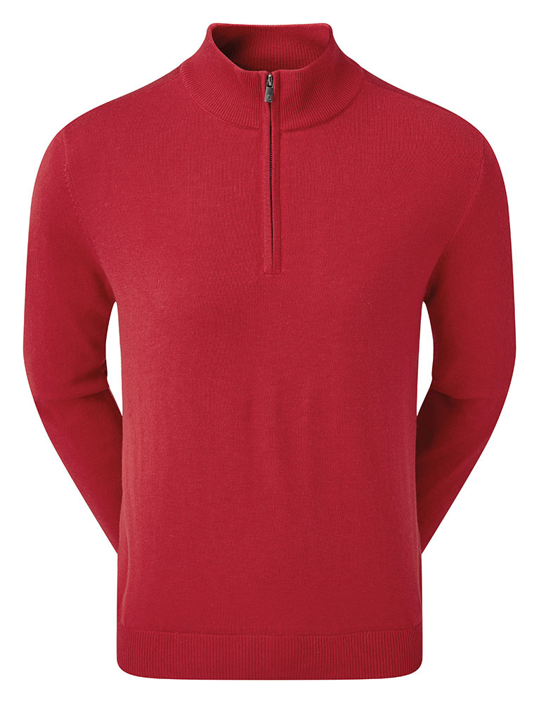 Footjoy | 90213 | Wool Blend 1/2 Zip Lined Pullover | Red