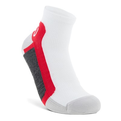 Ecco | 9085540-91060 | Tech Sporty Ankle Cut Sock | White/Red
