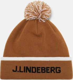 JL Lindeberg | AMAC06991 | Stripe Beanie | Tiger Brown