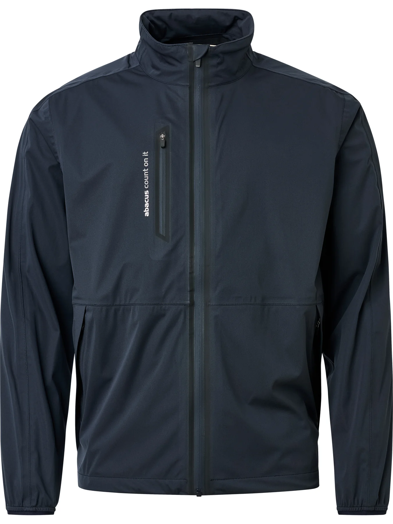 Abacus | 6080 | Bounce Stretch Rainjacket Mens | Navy | Frontview