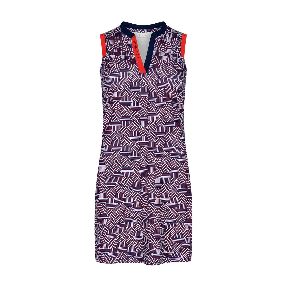 Rohnisch | Abby sleeveless dress | 111288 | Hexagon red | Frontview