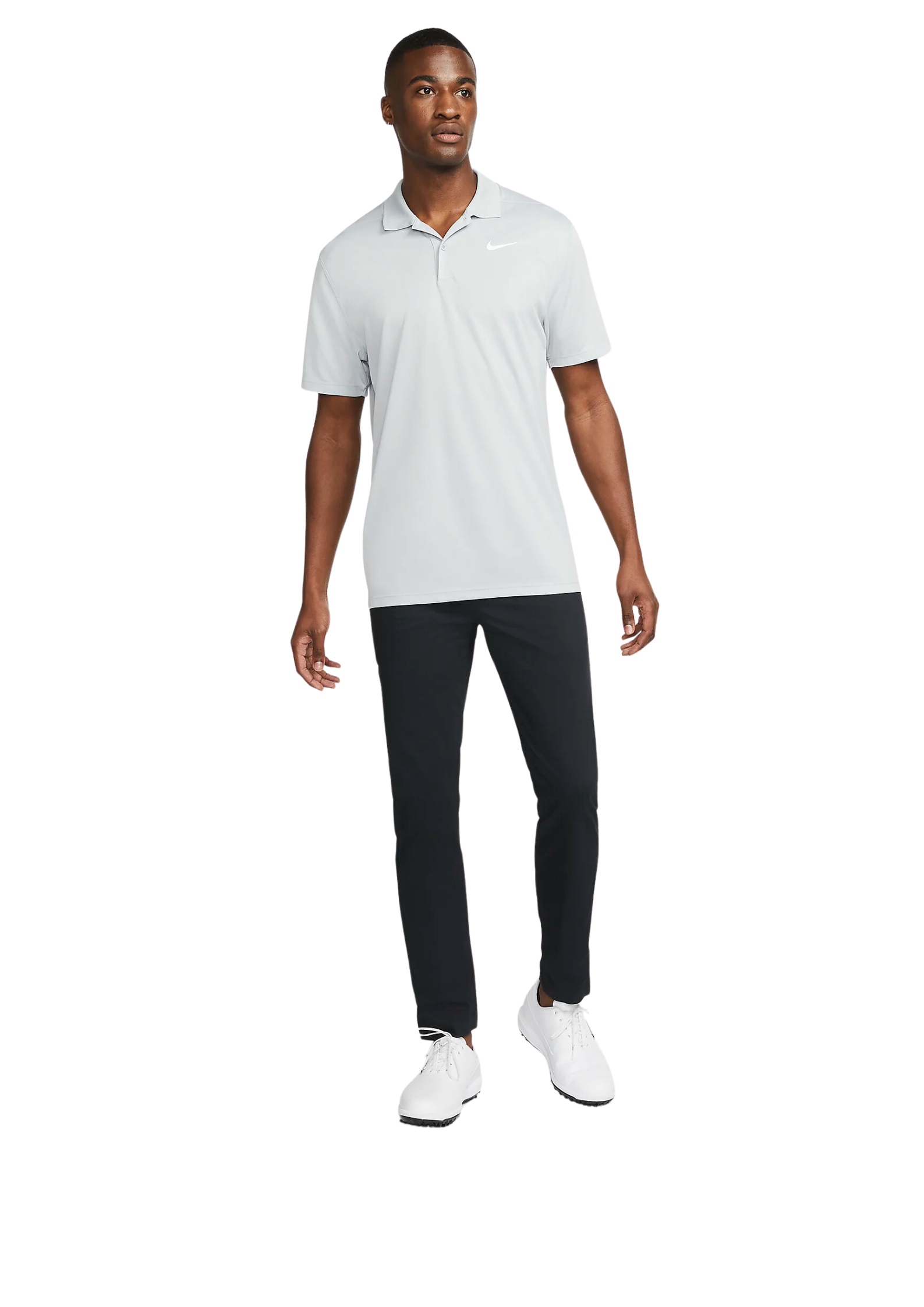 Nike | DH0822-077 | Dri-FIT Victory Men's Golf Polo | Smoke Grey / White