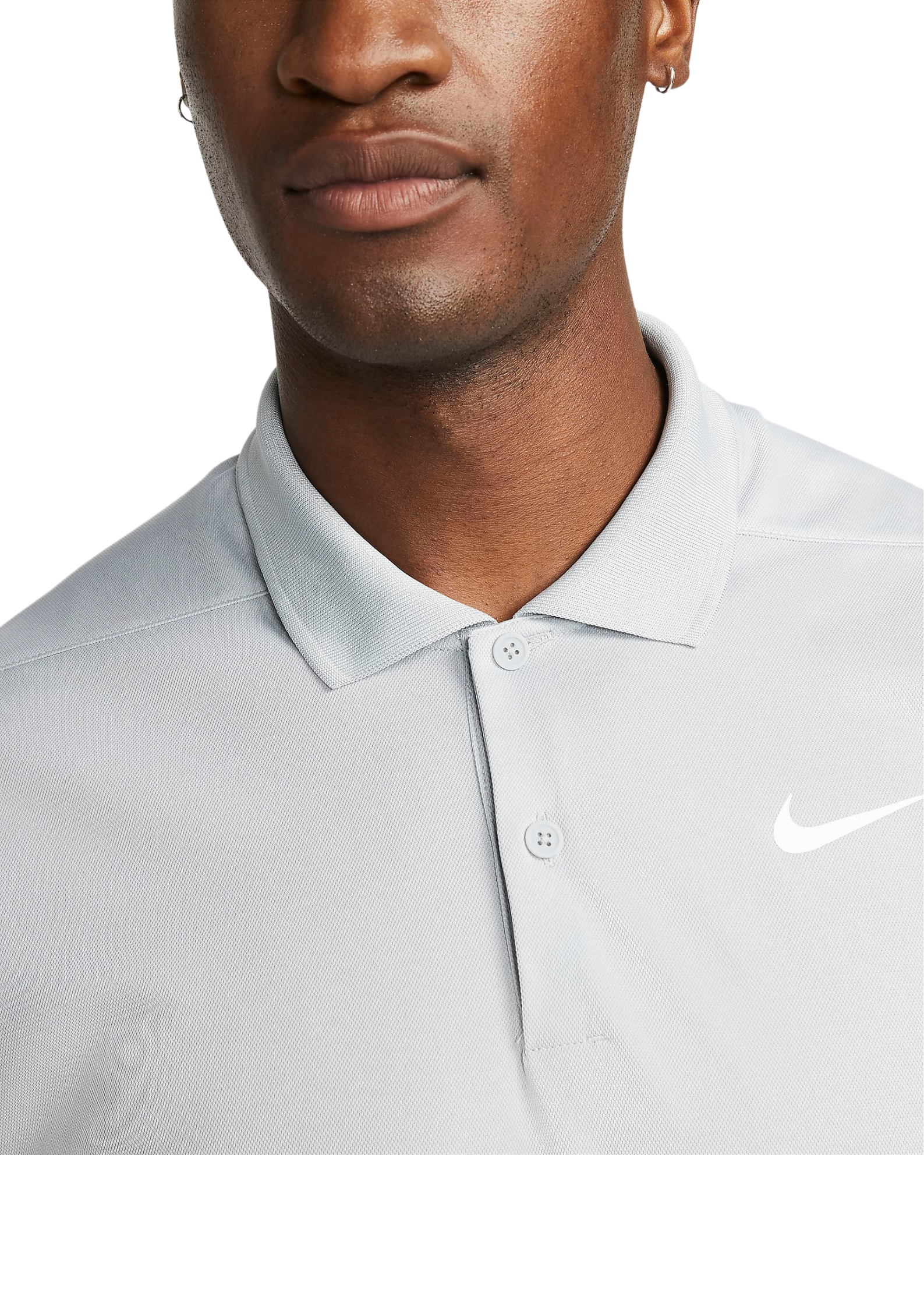 Nike | DH0822-077 | Dri-FIT Victory Men's Golf Polo | Smoke Grey / White