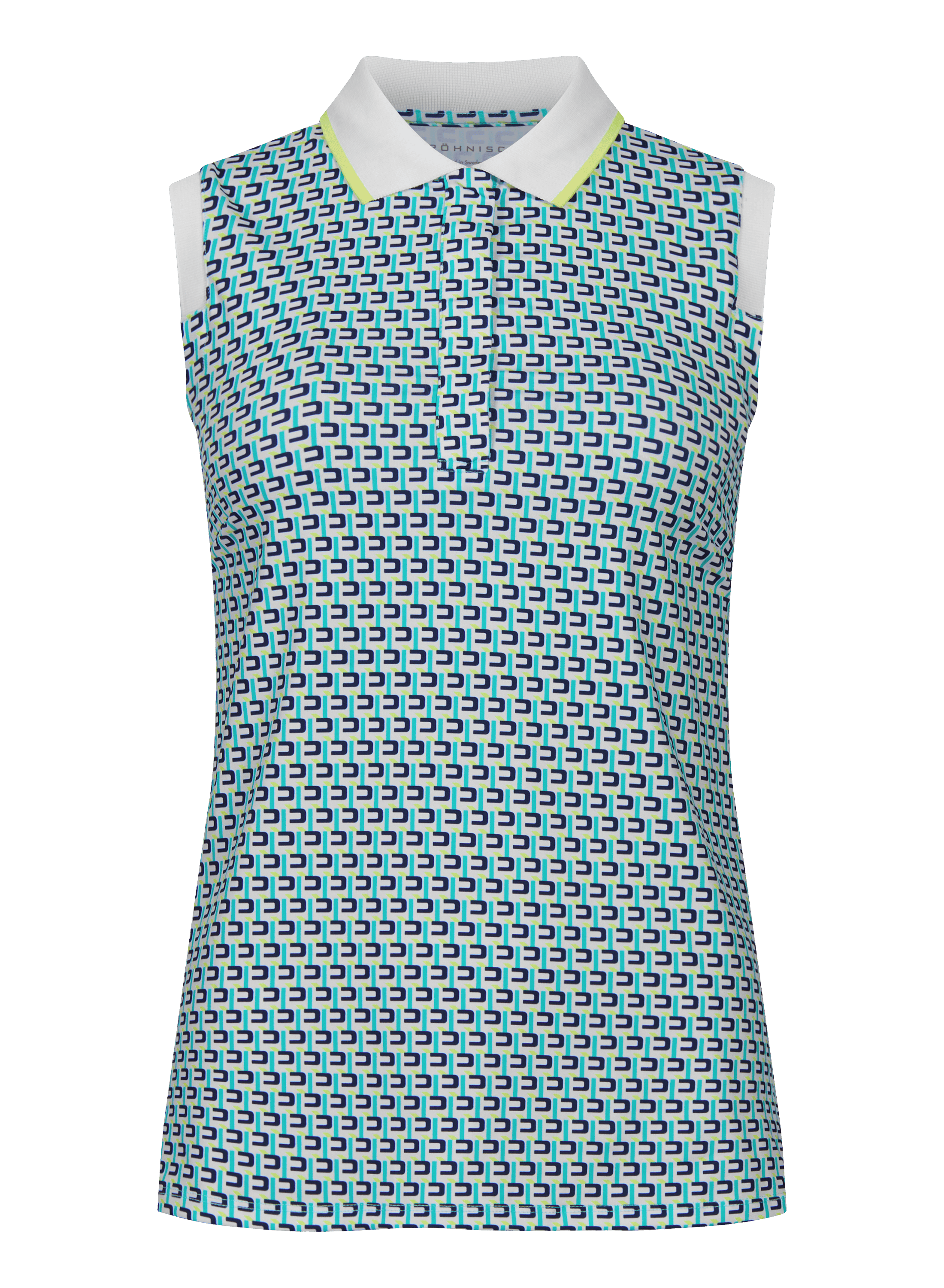 Rohnisch | 111522 | Deni Sleeveless Poloshirt |  Logo Mint