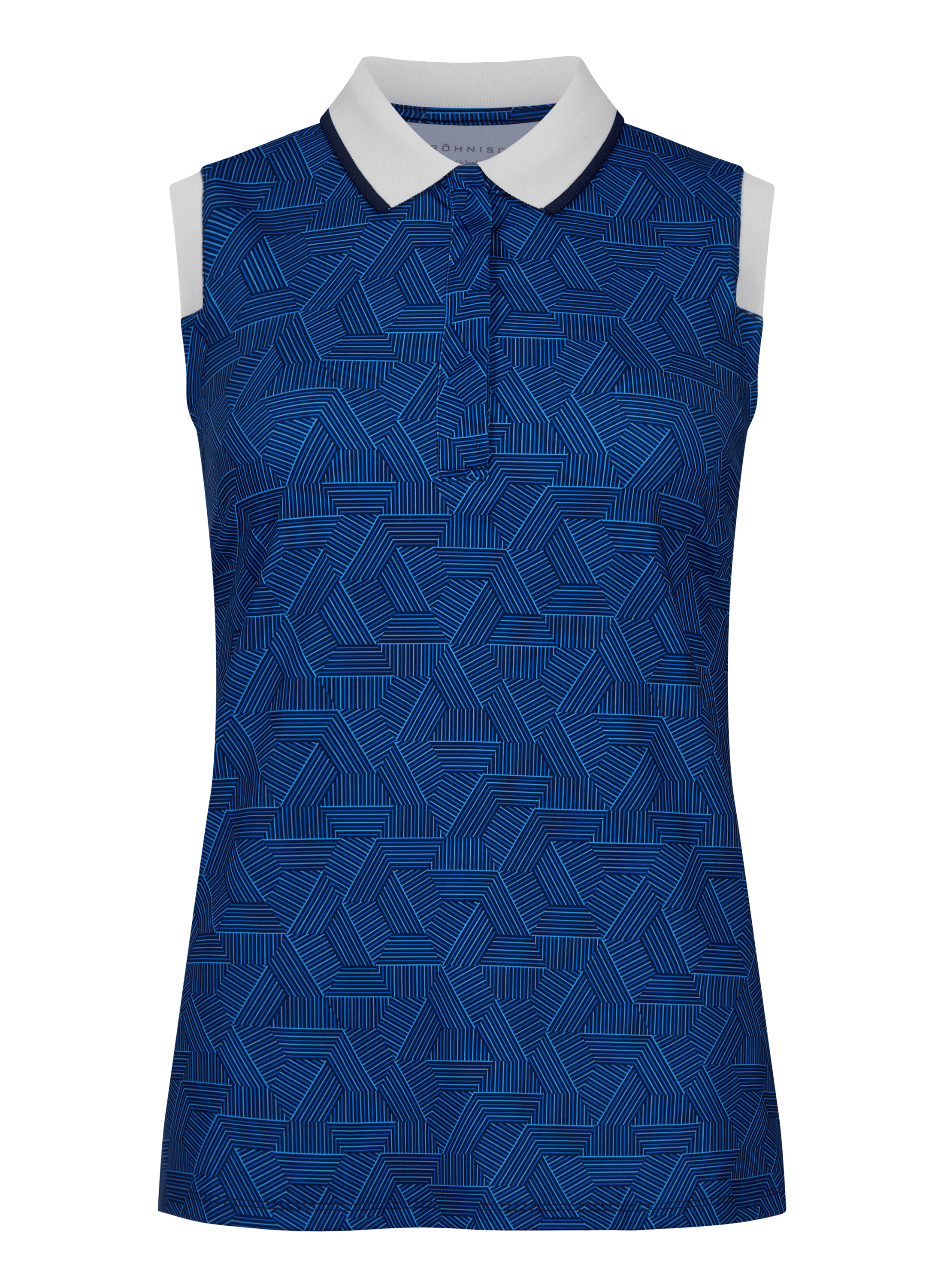 Rohnisch | 111522 | Deni Sleeveless poloshirt | Hexagon Blue